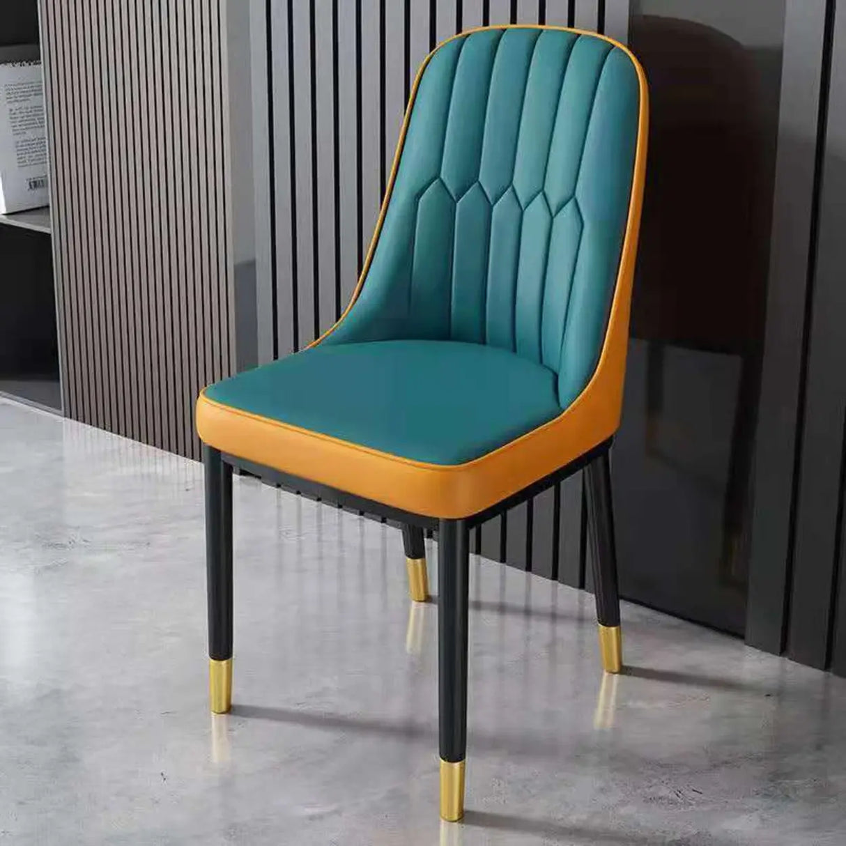 Modern Armless Dining Chairs with Padded Seat and Backrest Image - 22