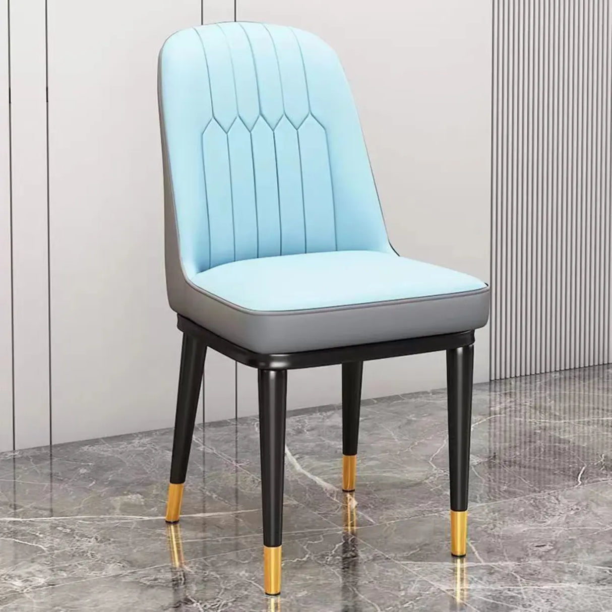 Modern Armless Dining Chairs with Padded Seat and Backrest Image - 24