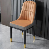 Modern Armless Dining Chairs with Padded Seat and Backrest Image - 25