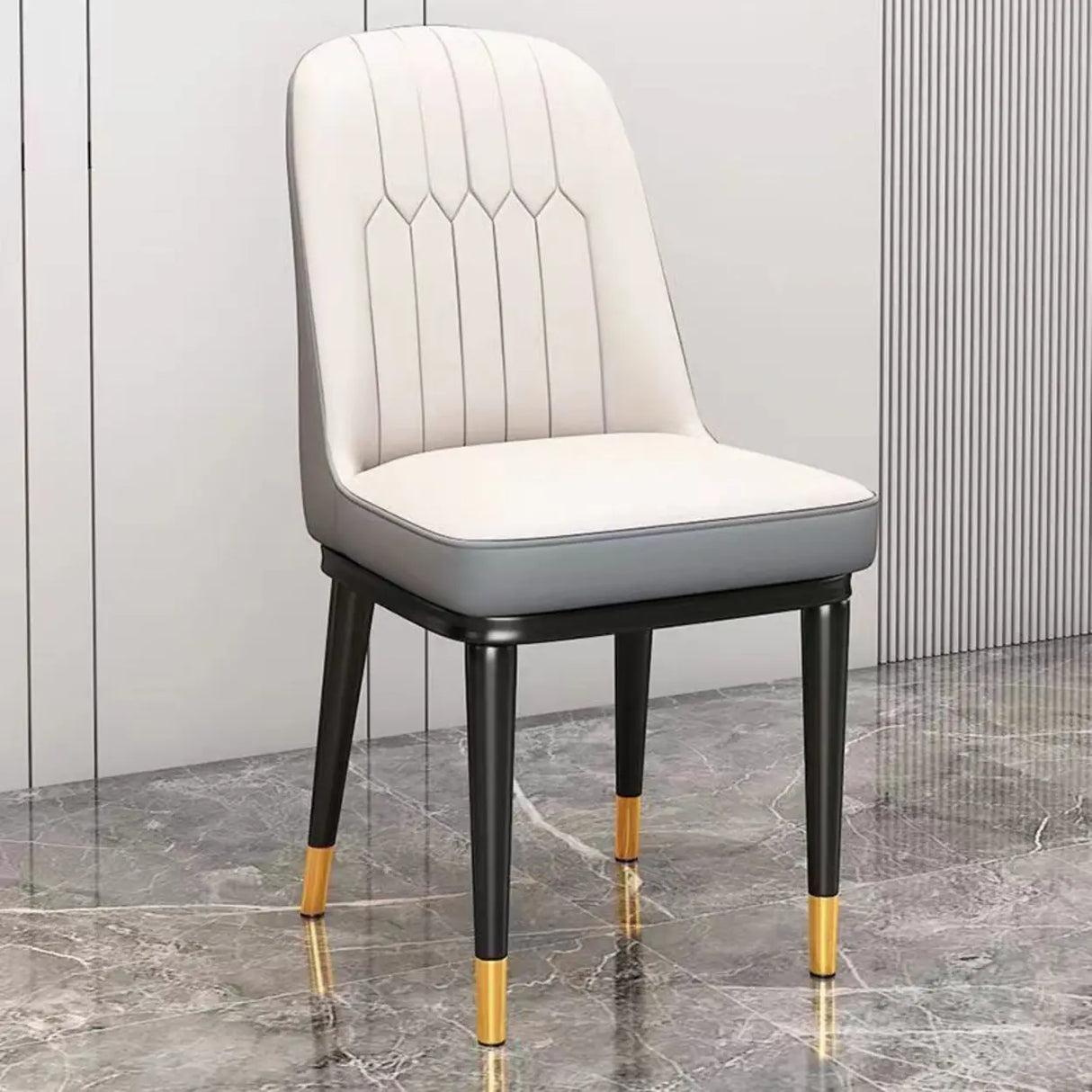 Modern Armless Dining Chairs with Padded Seat and Backrest Image - 27
