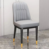 Modern Armless Dining Chairs with Padded Seat and Backrest Image - 28