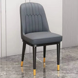 Modern Armless Dining Chairs with Padded Seat and Backrest Image - 29