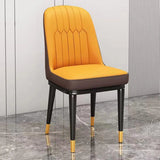 Modern Armless Dining Chairs with Padded Seat and Backrest Image - 30