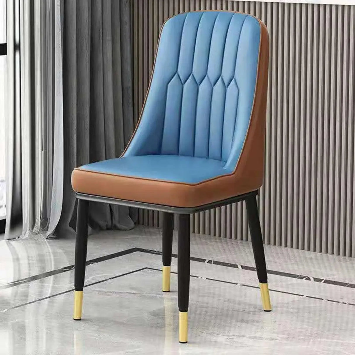 Modern Armless Dining Chairs with Padded Seat and Backrest Image - 32