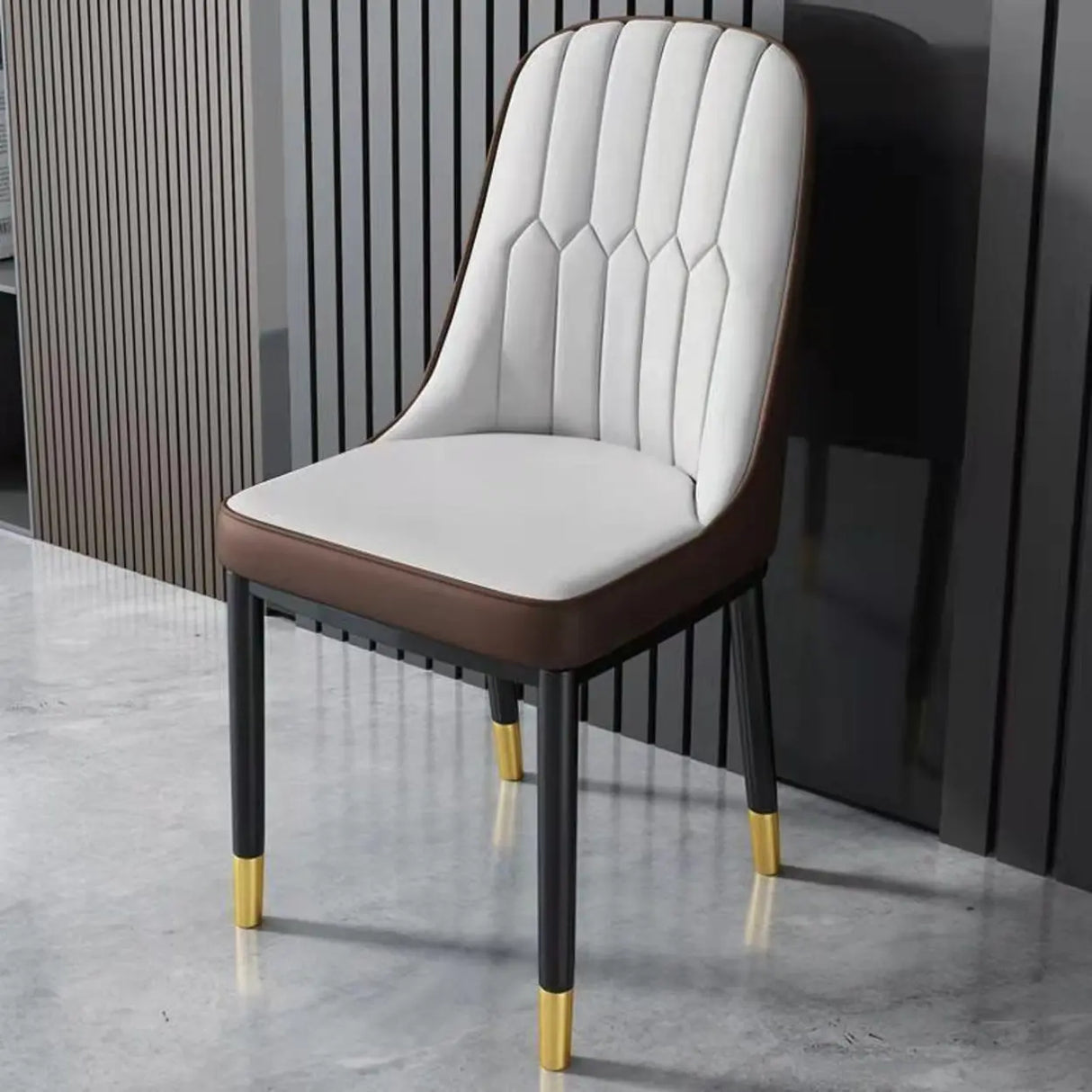 Modern Armless Dining Chairs with Padded Seat and Backrest Image - 33