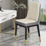Modern Armless Dining Chairs with Padded Seat and Backrest Image - 6