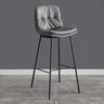 Modern Armless Leather Bar Stool with Padded Backrest Image - 11