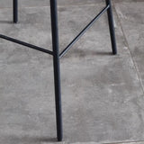 Modern Armless Leather Bar Stool with Padded Backrest Image - 8