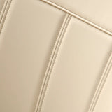 Modern Armless Leather Wingback Upholstered Dining Chairs Image - 13