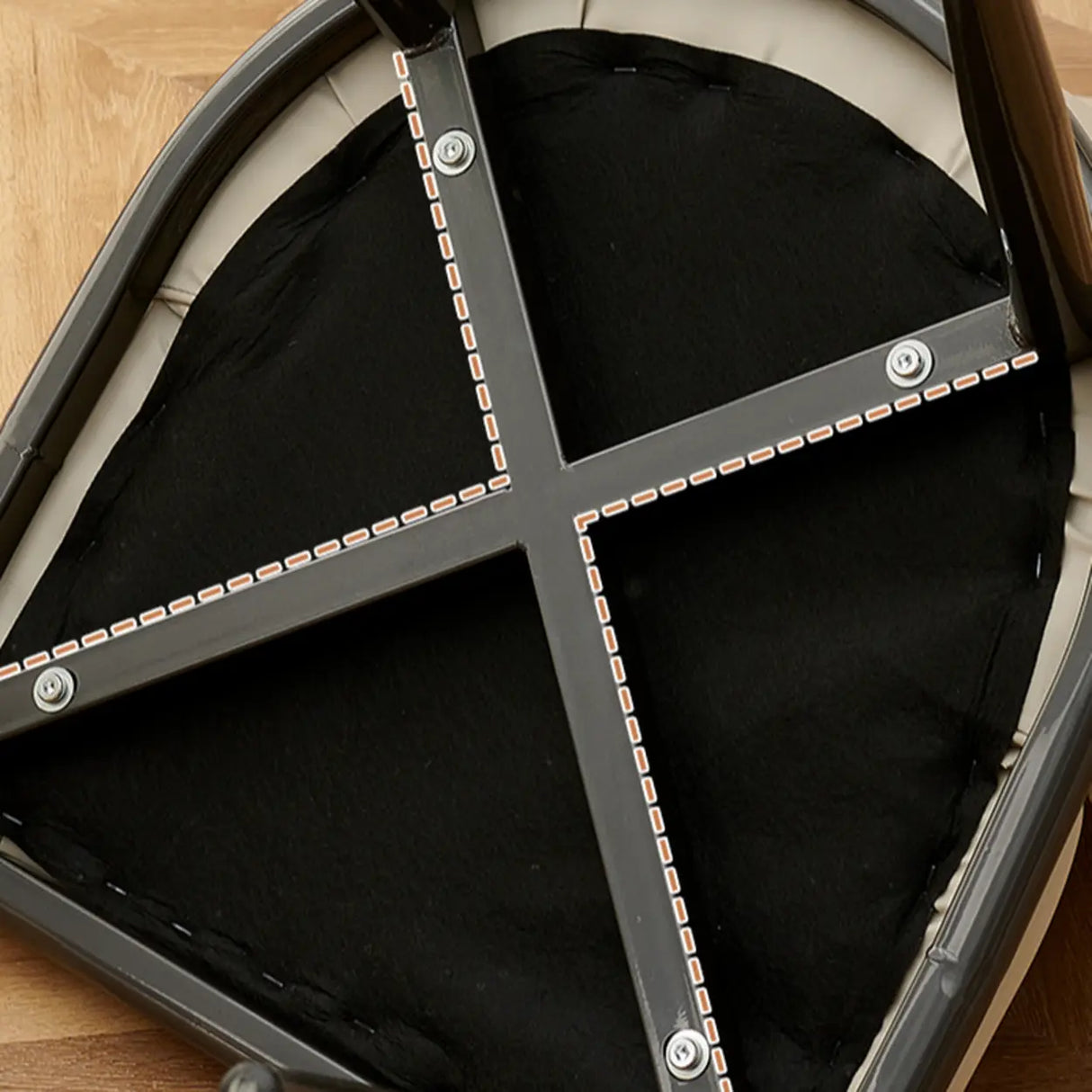 Modern Armless Leather Wingback Upholstered Dining Chairs Image - 14