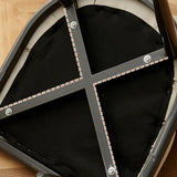 Modern Armless Leather Wingback Upholstered Dining Chairs Image - 14