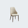 Modern Armless Leather Wingback Upholstered Dining Chairs Image - 7
