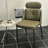 Modern Armless Padded Dining Chair with Adjustable Headrest Image - 1