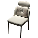 Modern Armless Padded Dining Chair with Adjustable Headrest Image - 9