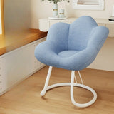 Modern Armless White Adjustable Cozy Swivel Office Chair Image - 11