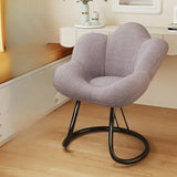 Modern Armless White Adjustable Cozy Swivel Office Chair Image - 21