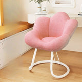 Modern Armless White Adjustable Cozy Swivel Office Chair Image - 27