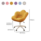 Modern Armless White Adjustable Cozy Swivel Office Chair Image - 31