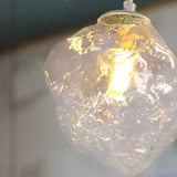 Modern Art Deco Geometric Clear Glass Metal Pendant Light Image - 14