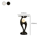 Modern Art Wood Sculptural Animal Side Table with Lighting #size