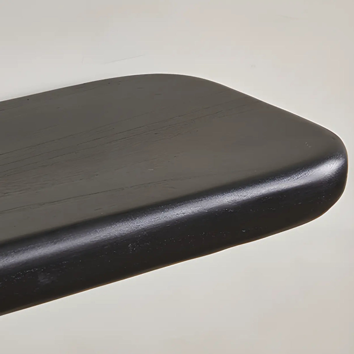 Modern Artistic Black Sculptural Pedestal Wood Console Table Image - 8