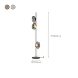 Modern Artistic Irregular Flower Clear Glass Floor Lamp #size