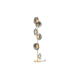 Modern Artistic Irregular Flower Clear Glass Floor Lamp Image - 2