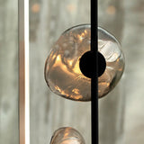 Modern Artistic Irregular Flower Clear Glass Floor Lamp Image - 5