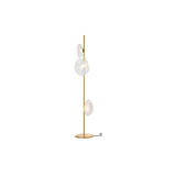 Modern Artistic Irregular Flower Clear Glass Floor Lamp Image - 9