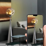 Modern Artistic Melted Globe Tapered Base Acrylic Floor Lamp Image - 12