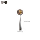 Modern Artistic Melted Globe Tapered Base Acrylic Floor Lamp #size
