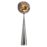 Modern Artistic Melted Globe Tapered Base Acrylic Floor Lamp Image - 5