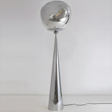 Modern Artistic Melted Globe Tapered Base Acrylic Floor Lamp Image - 9