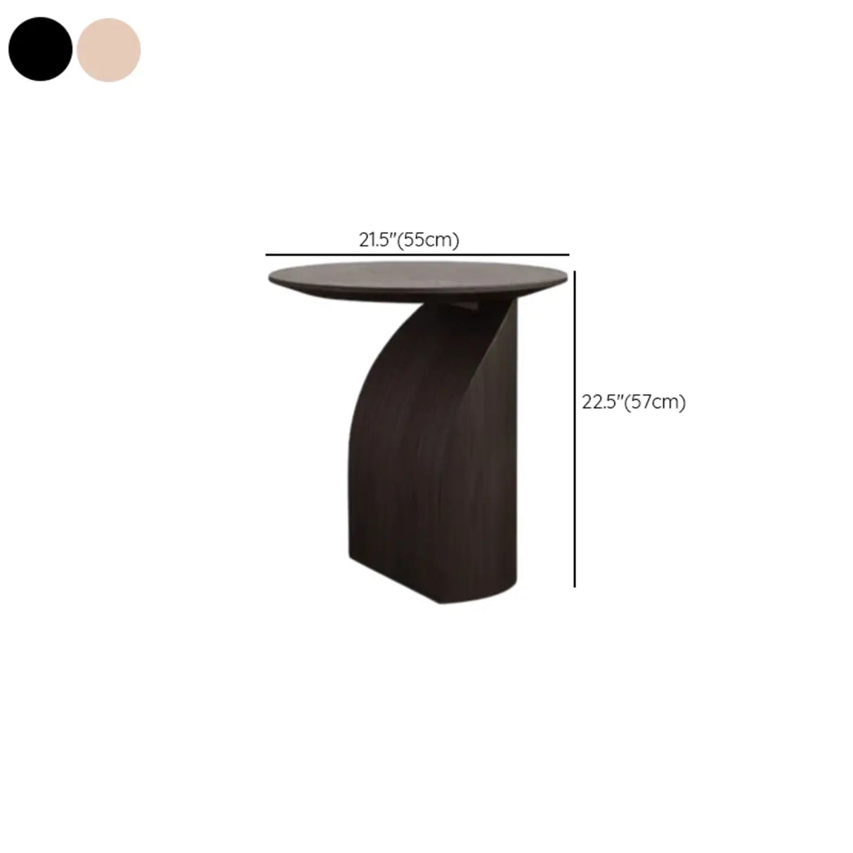 Modern Artistic Round Low-Profile Small Wood Coffee Table Image - 15