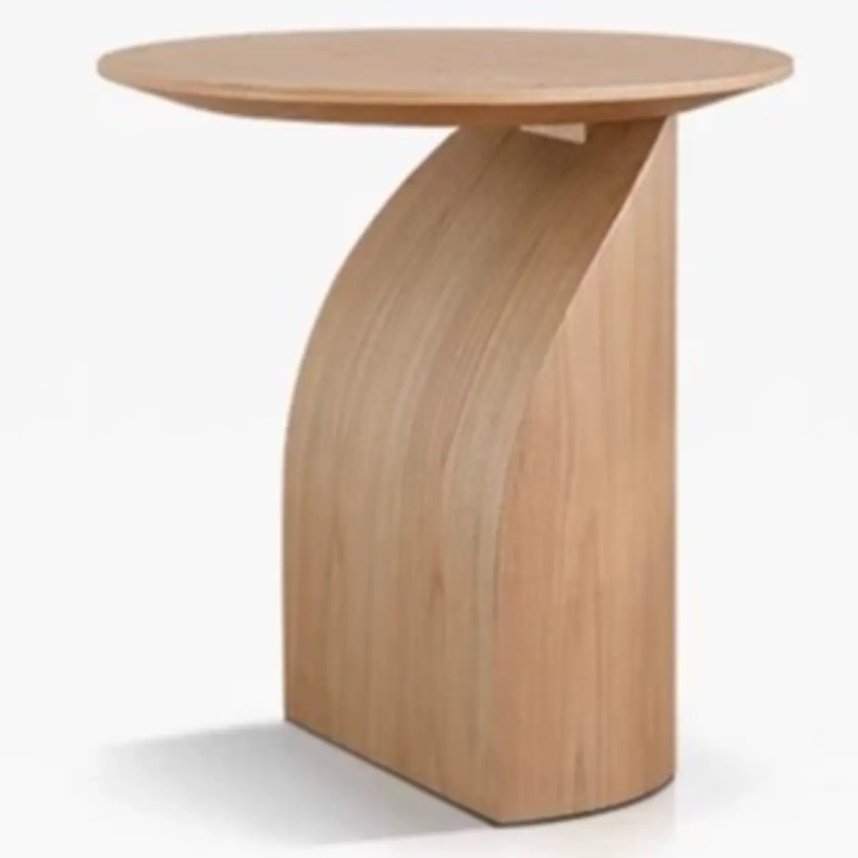 Modern Artistic Round Low-Profile Small Wood Coffee Table Image - 7
