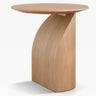 Modern Artistic Round Low-Profile Small Wood Coffee Table Image - 7