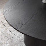 Modern Artistic Round Low-Profile Small Wood Coffee Table Image - 8