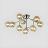 Modern Atomic Glass LED Semi-Flush Mount Lamp 12-Light Image - 1
