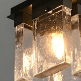 Modern Balcony Square Clear Glass Flush Mount Light Image - 7