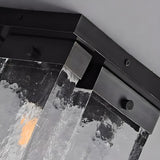 Modern Balcony Square Clear Glass Flush Mount Light Image - 9