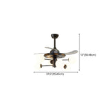 Modern Ball Shades Sputnik Chandelier Fan with Lights #size