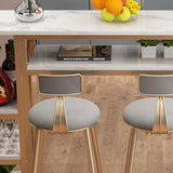 Modern Bar Height Console Table with Storage Shelves Image - 6