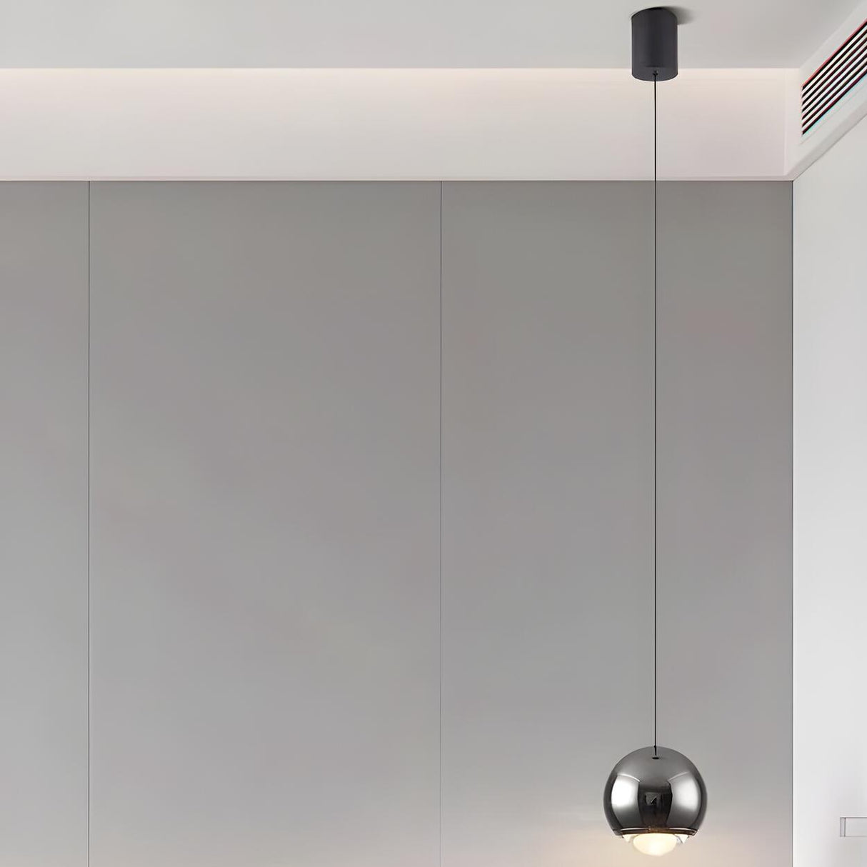 Modern Bedroom Blue Red Metal Globe LED Pendant Light Image - 25