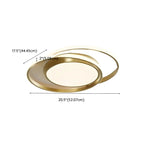 Modern Bedroom Circle Metal Flush Mount Ceiling Light Image - 12