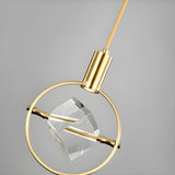 Modern Bedroom Clear Crystal Diamond Pendant Light Image - 16