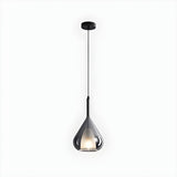 Modern Bedroom Clear Glass Teardrop Pendant Light Image - 10