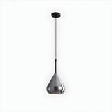 Modern Bedroom Clear Glass Teardrop Pendant Light Image - 11