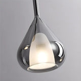 Modern Bedroom Clear Glass Teardrop Pendant Light Image - 13