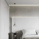 Modern Bedroom Clear Glass Teardrop Pendant Light Image - 20