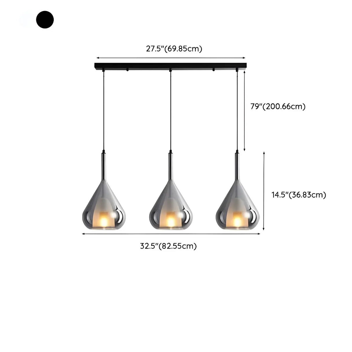 Modern Bedroom Clear Glass Teardrop Pendant Light Image - 25